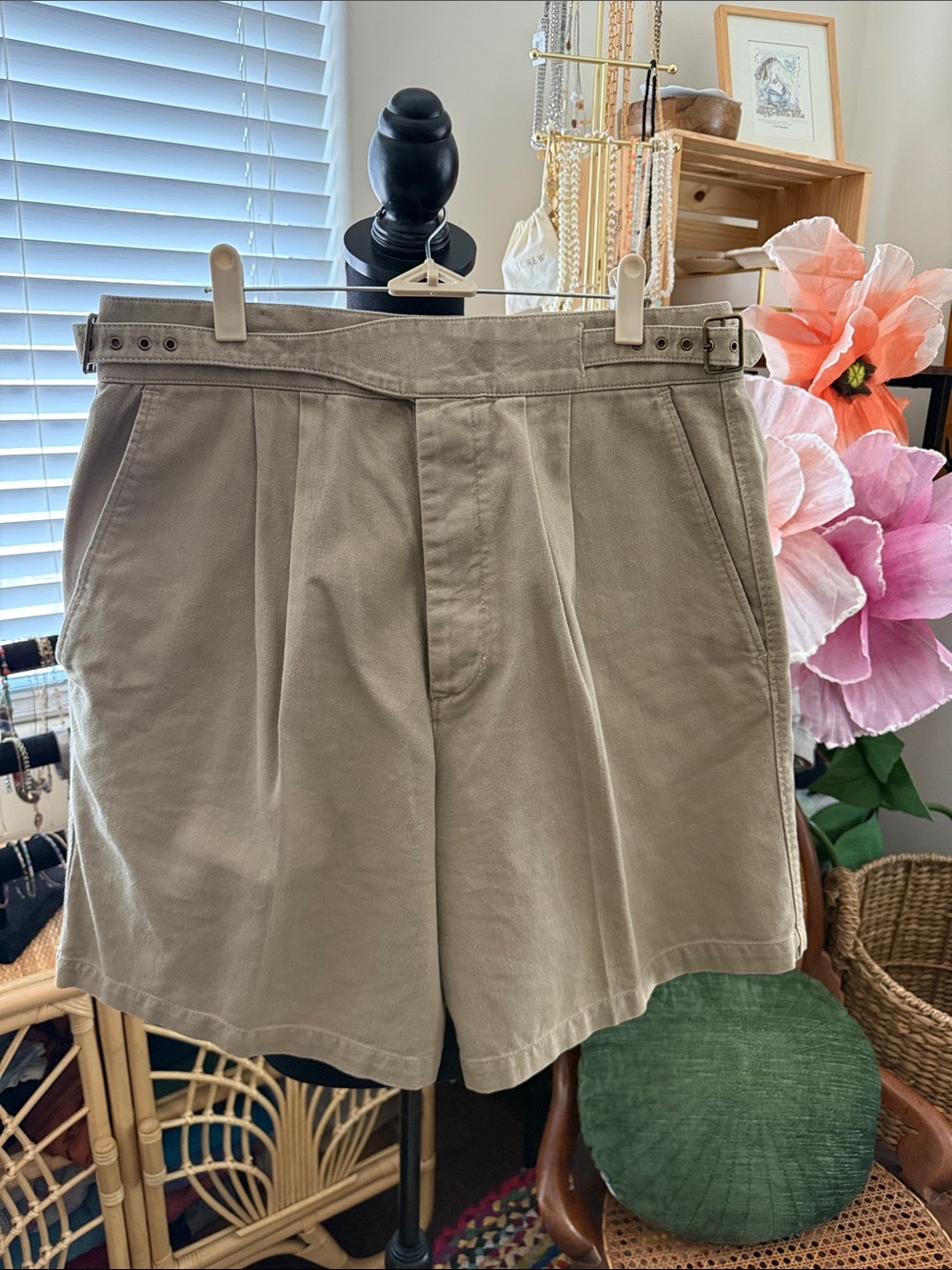 Vintage 80s Banana Republic Safari Gurkha Shorts Elephant Tag Made in Zimbabwe